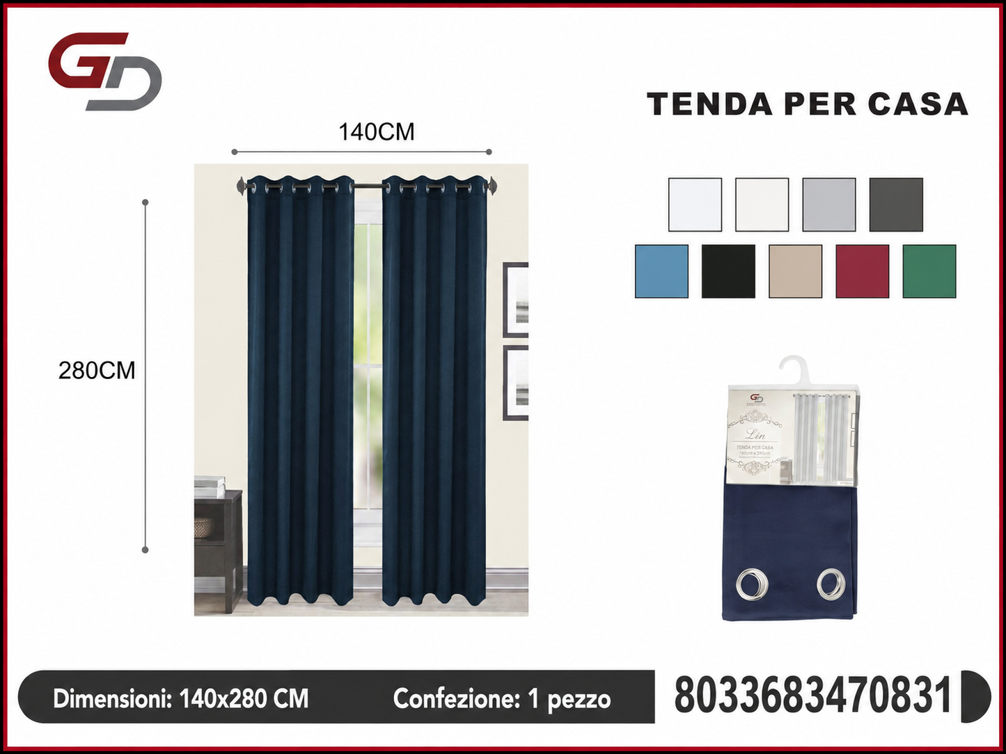 TENDA PER CASA LOU 140*280CM
