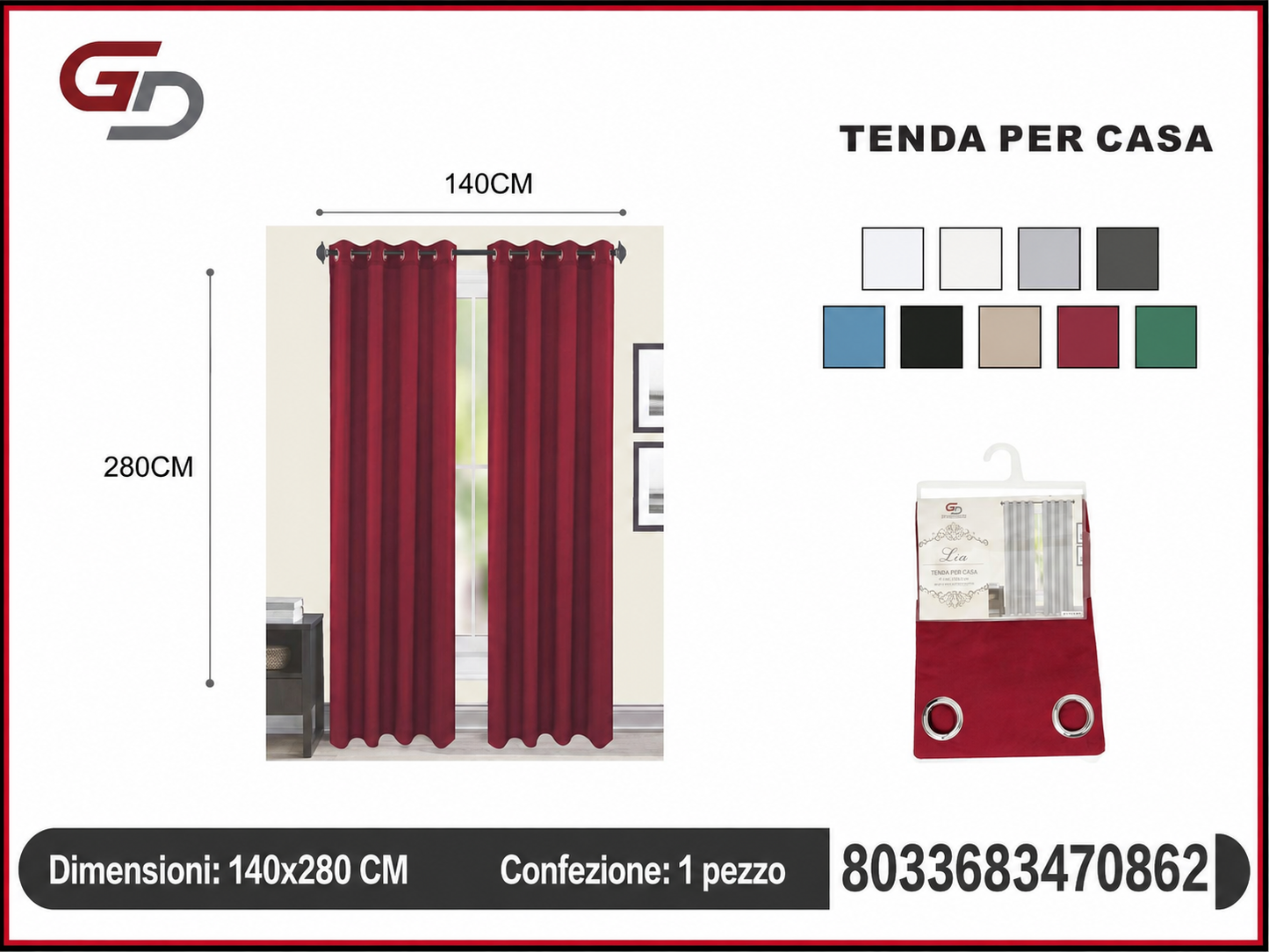 TENDA PER CASA LOU 140*280CM