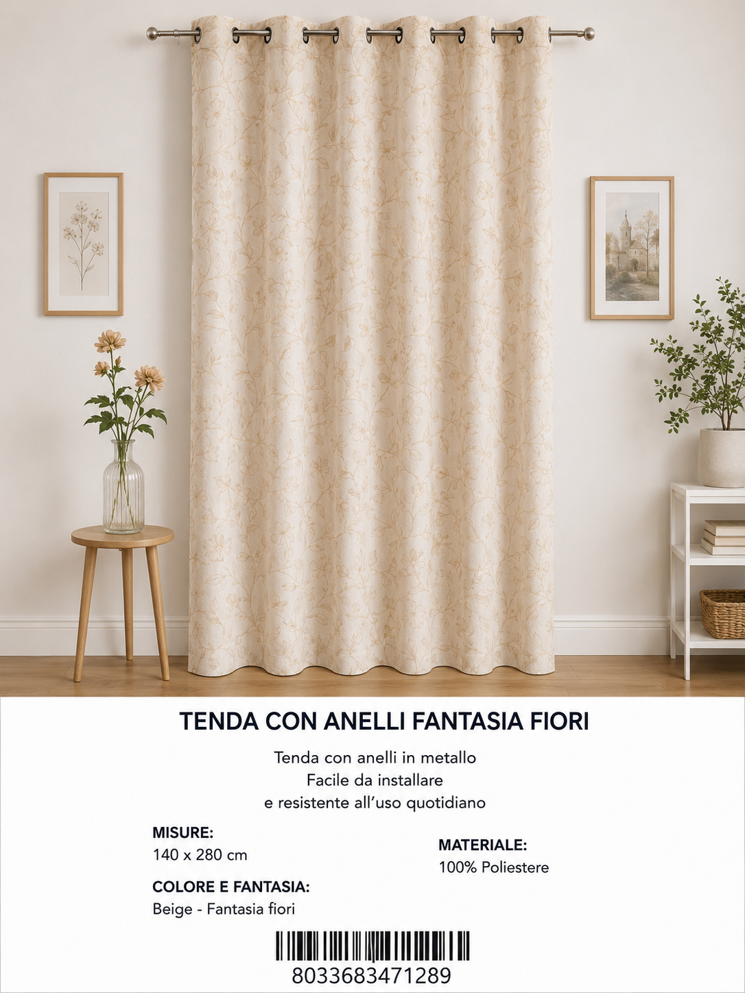TENDA PER CASA LISON 70*150CM - 8033683471289