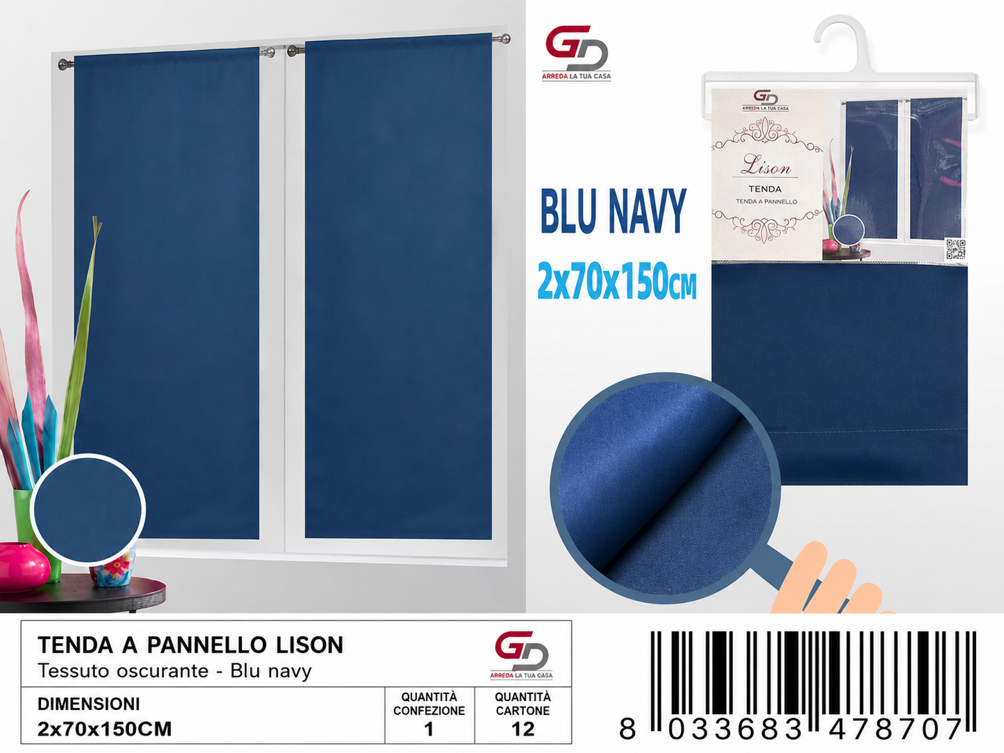 TENDA PER CASA LISON 70*150CM 70*150CM