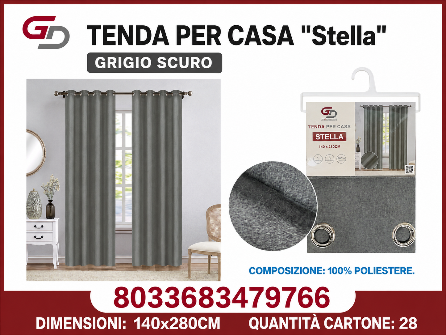TENDA PER CASA Stella 140*280CM