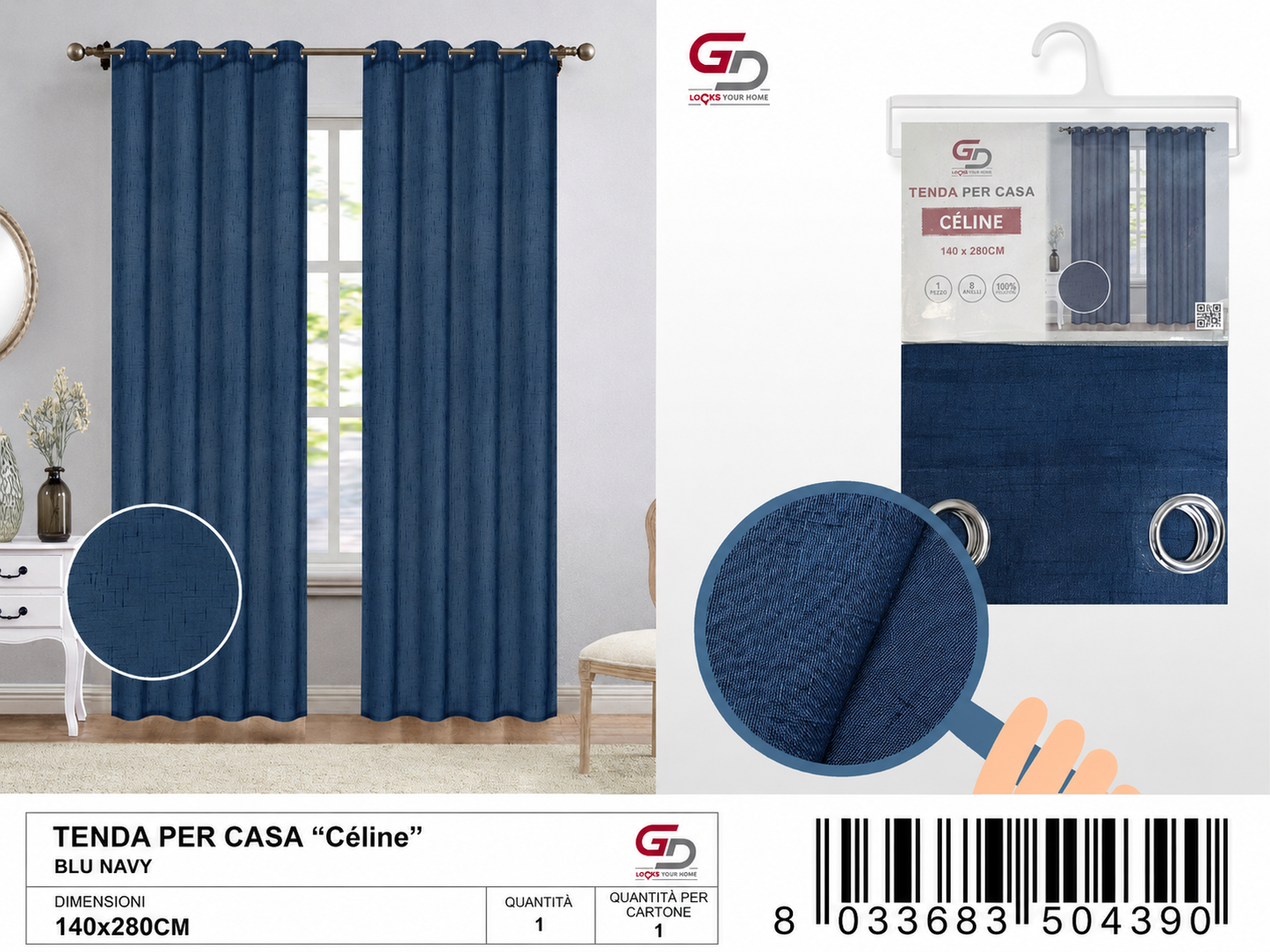 TENDA PER CASA Celine 140*280CM