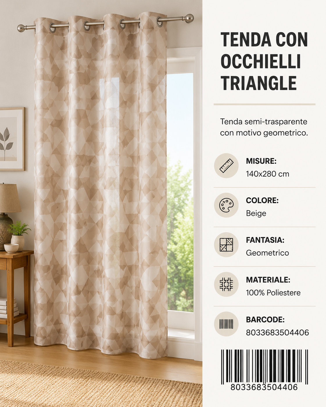 TENDA PER CASA Celine 140*280CM - 8033683504406