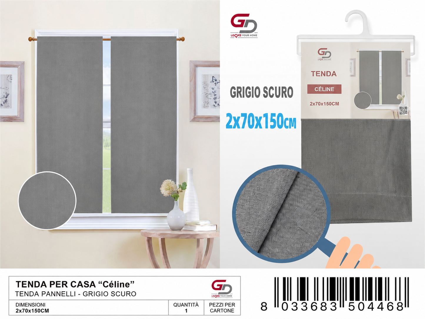 TENDA PER CASA Celine 2*70*150CM