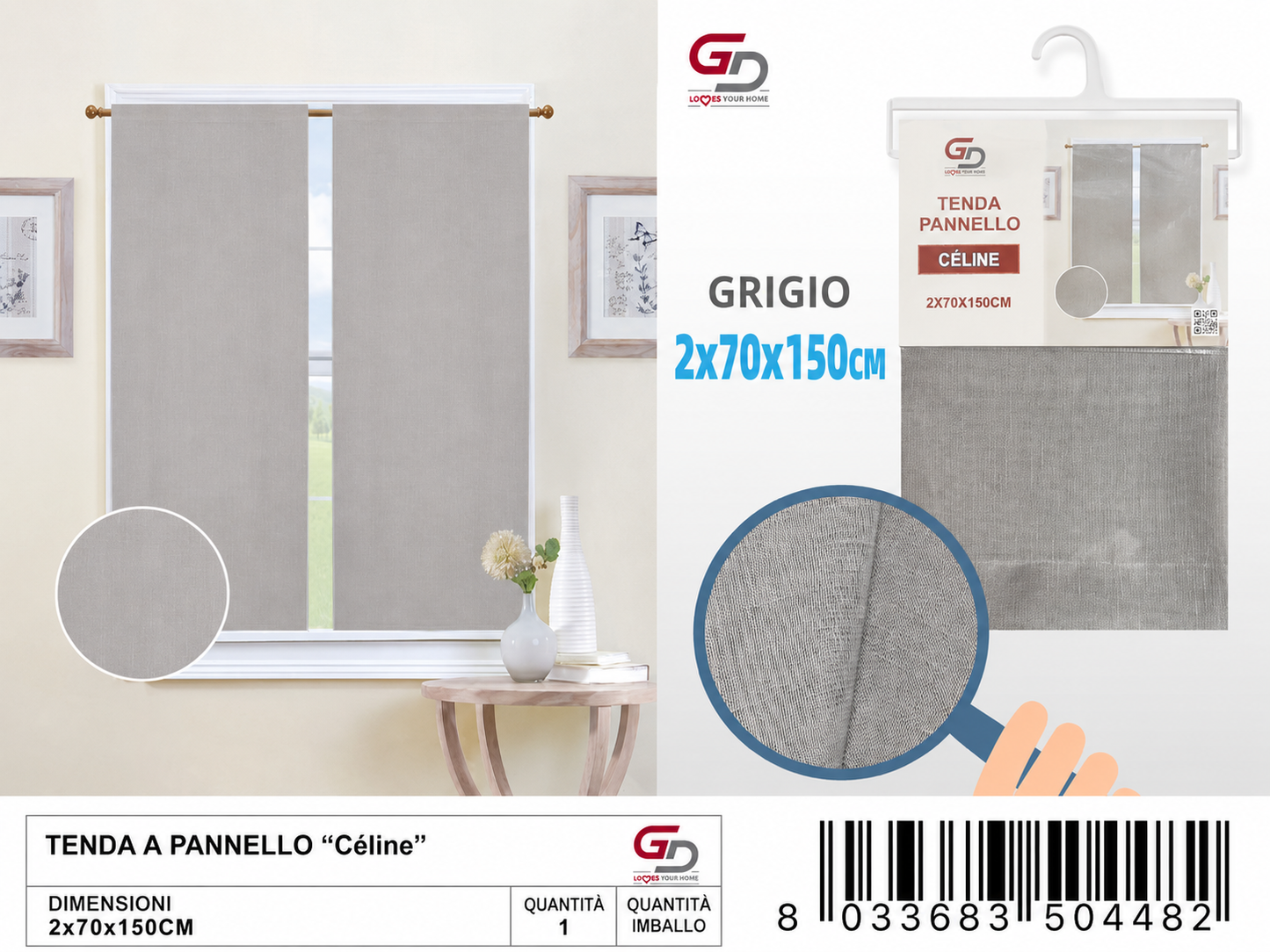 TENDA PER CASA Celine 2*70*150CM