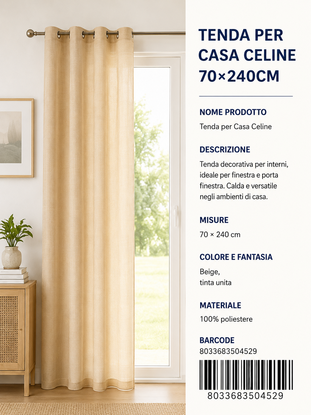 TENDA PER CASA Celine 70*240CM - 8033683504529