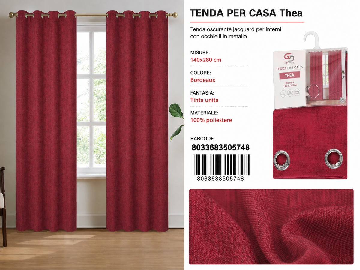 TENDA PER CASA Thea 140*280CM - 8033683505748