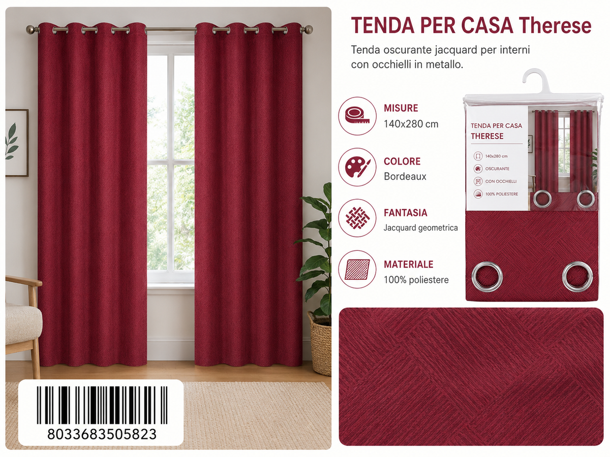 TENDA PER CASA Therese 140*280CM - 8033683505823