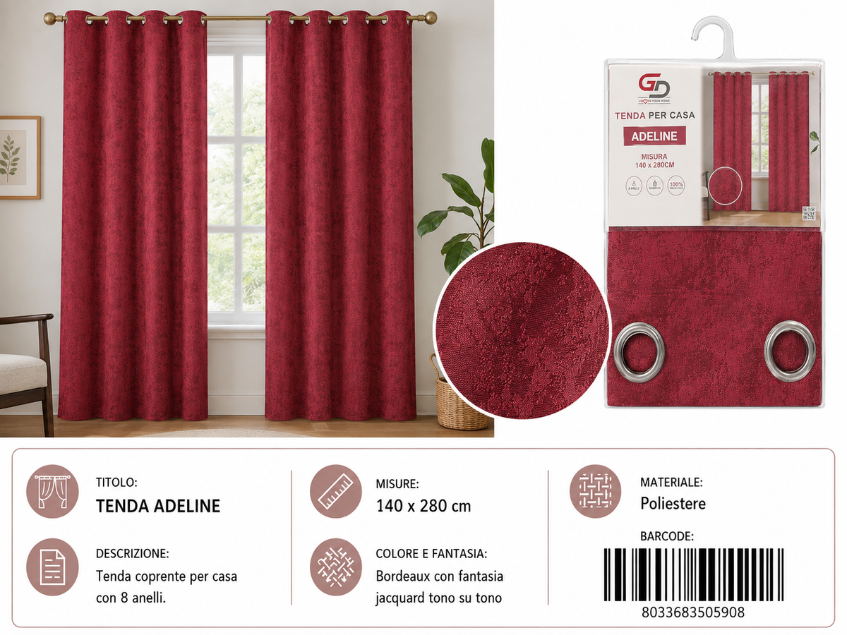 TENDA PER CASA Adeline 140*280CM - 8033683505908