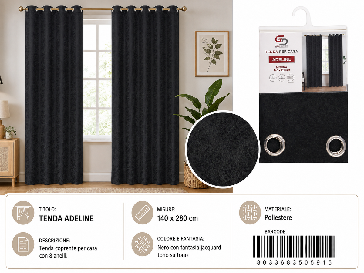 TENDA PER CASA Adeline 140*280CM - 8033683505915