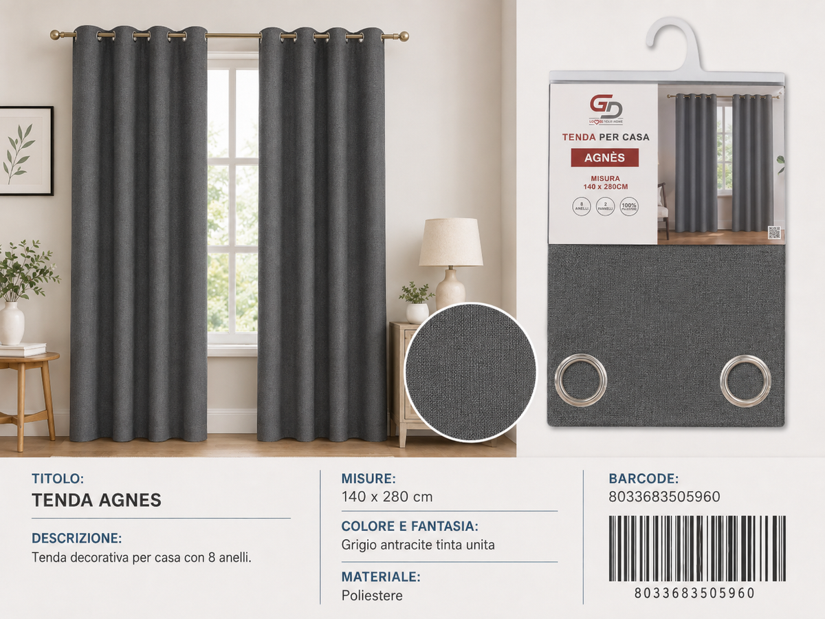 TENDA PER CASA Agnes 140*280CM - 8033683505960