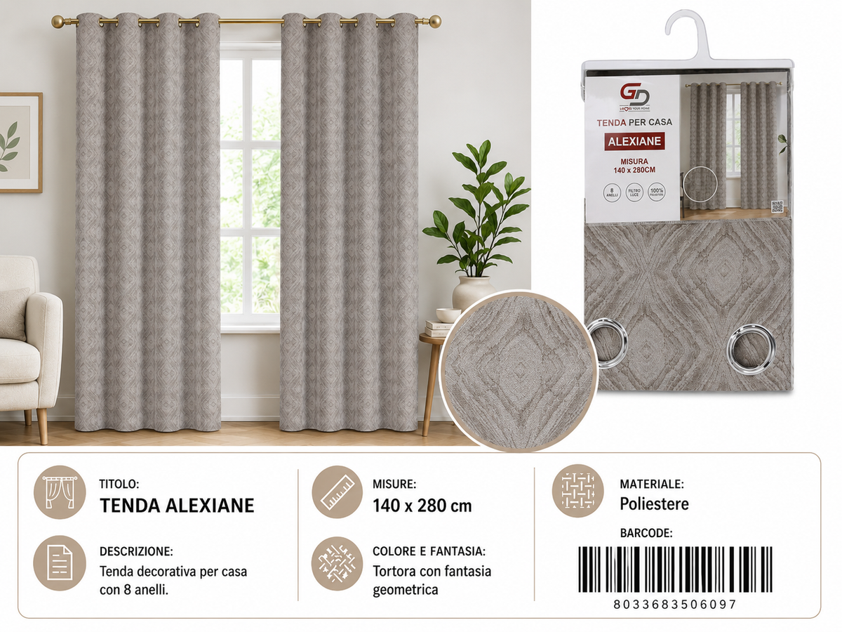 TENDA PER CASA Alexiane 140*280CM - 8033683506097