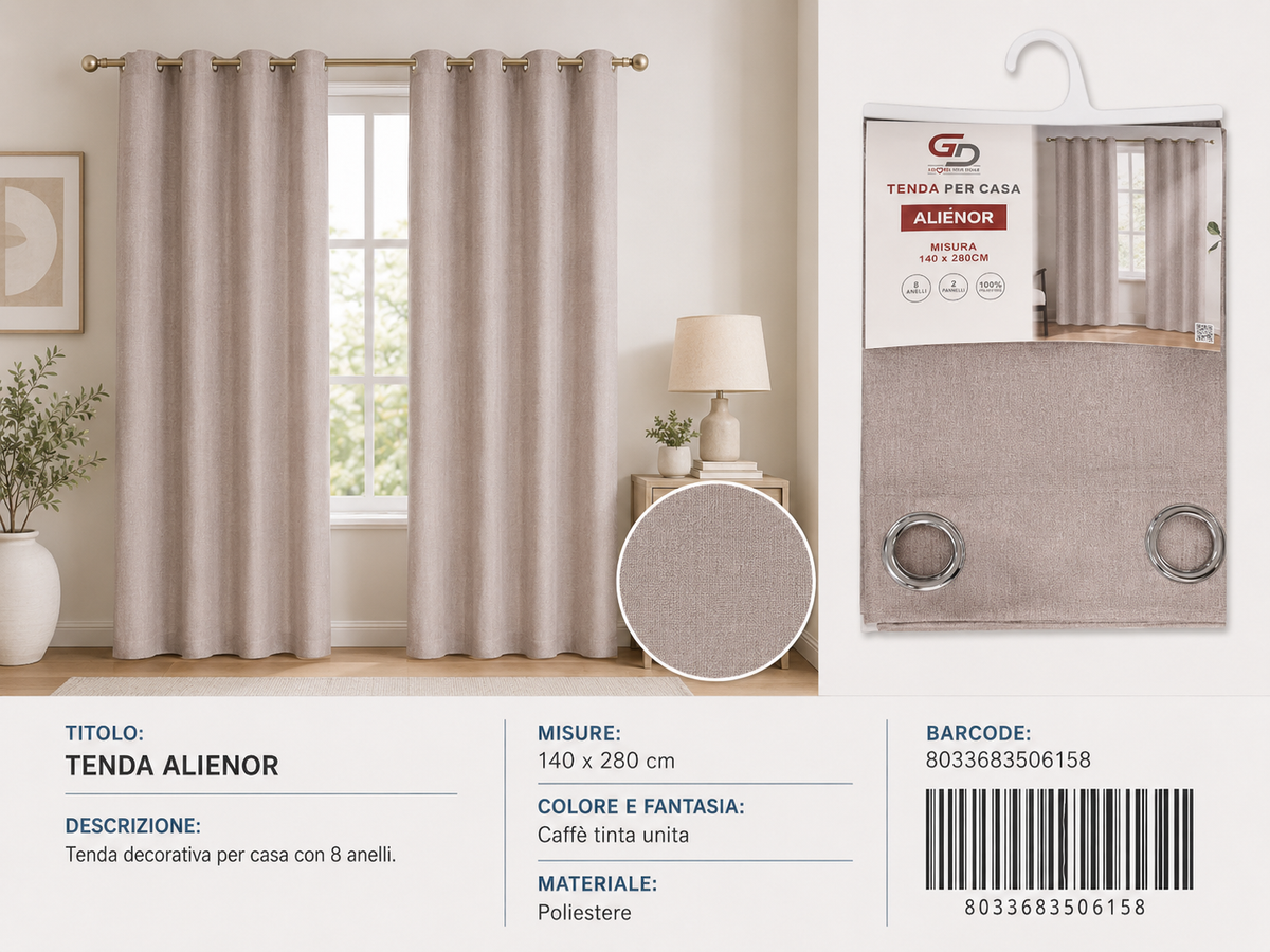 TENDA PER CASA Alienor 140*280CM - 8033683506158