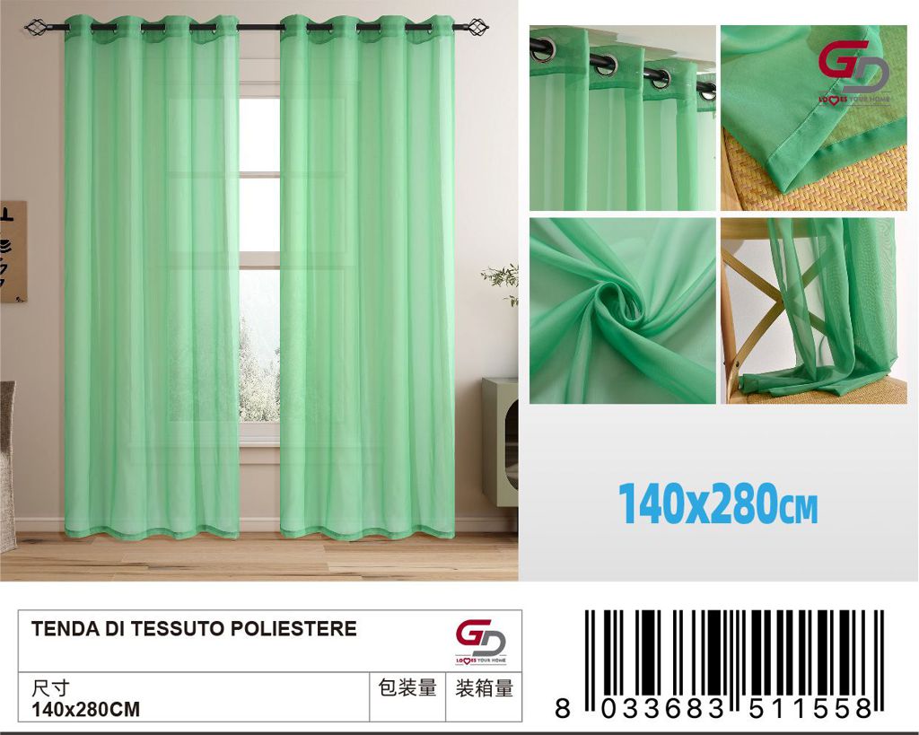 TENDA DI TESSUTO POLIESTERE LALIE 140*280CM