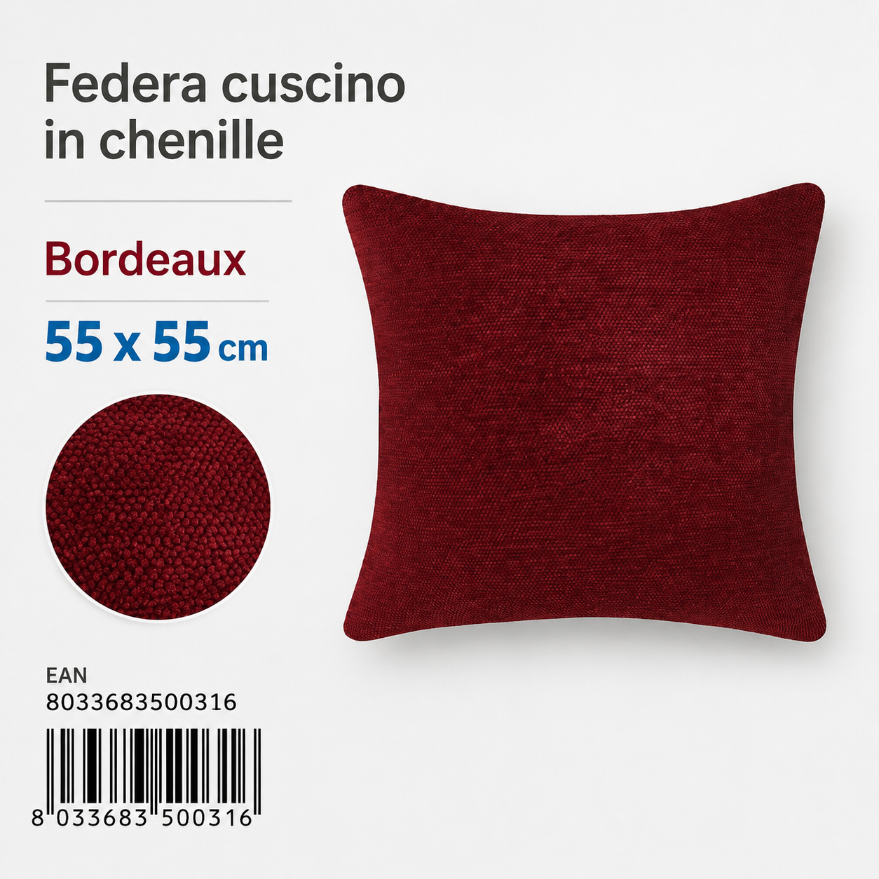 Federa Per Cuscino 55*55Cm