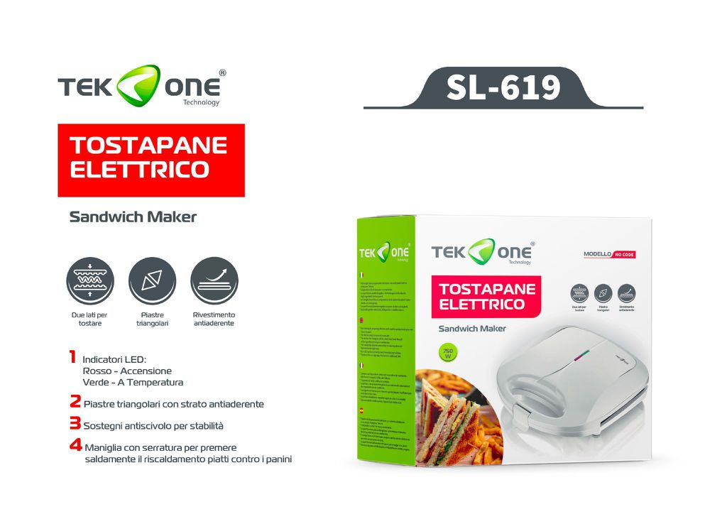 Tostapane Elettrico 750W SL-619