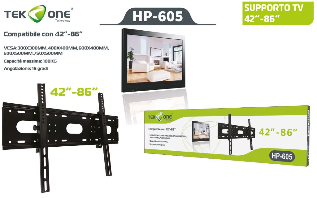 Braccio Tv HP-605 42/86 Pollici