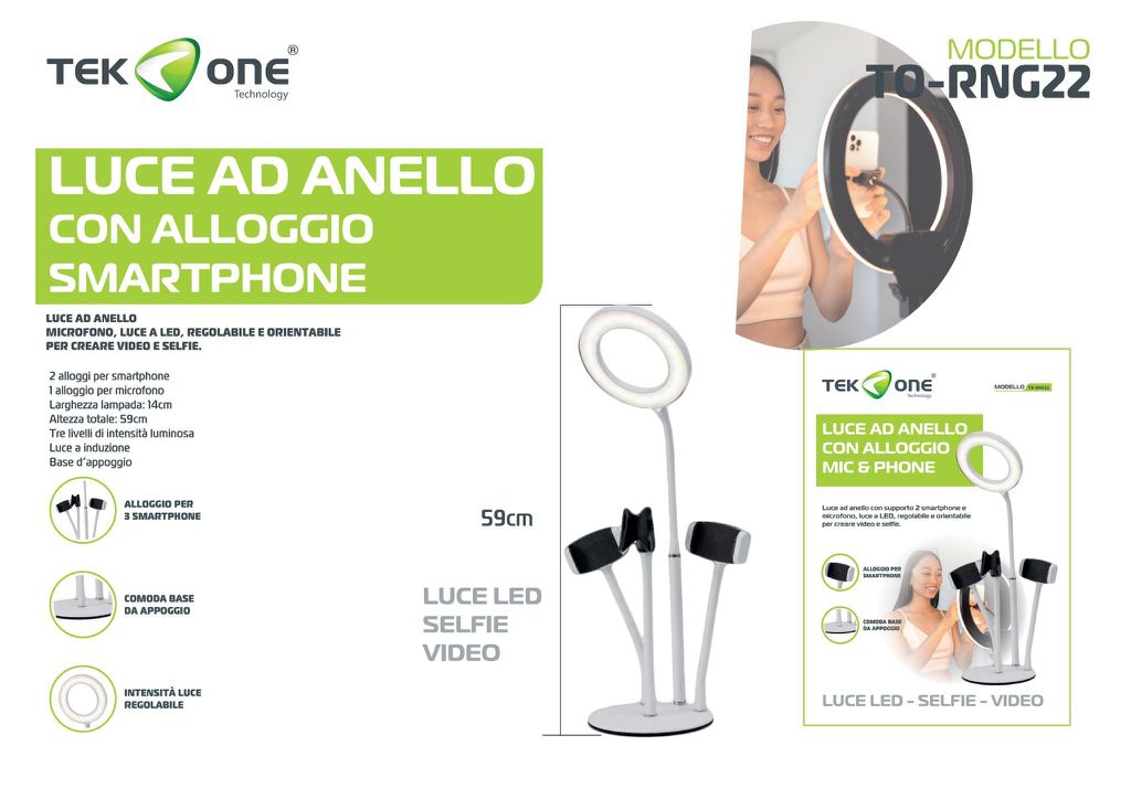 Luce Ad Anellocon Alloggio Mic Phone