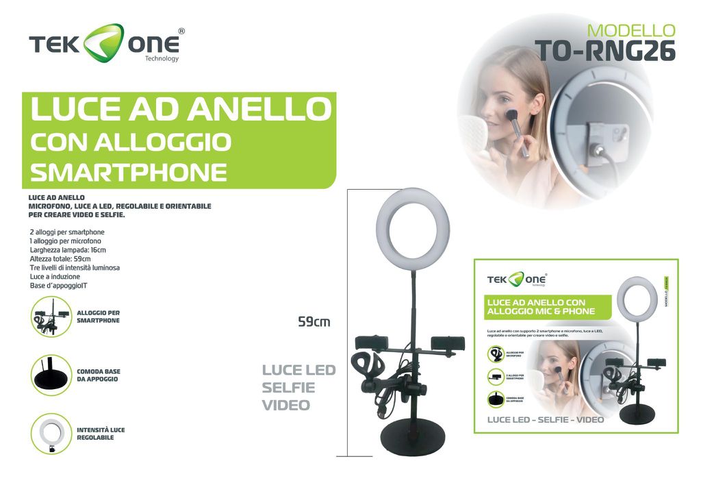Luce Ad Anellocon Alloggio Mic Phone