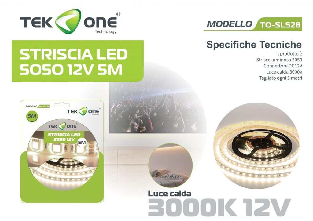 12V Striscia Led 5050 12V 5M