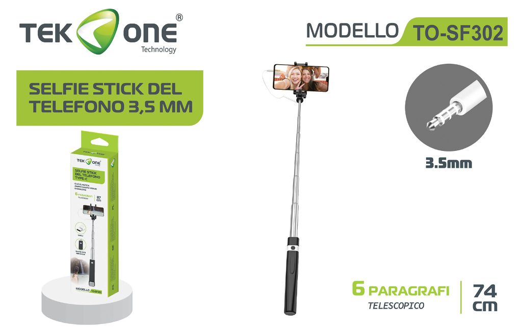 Selfie Stick Deltelefono 3.5 Mm
