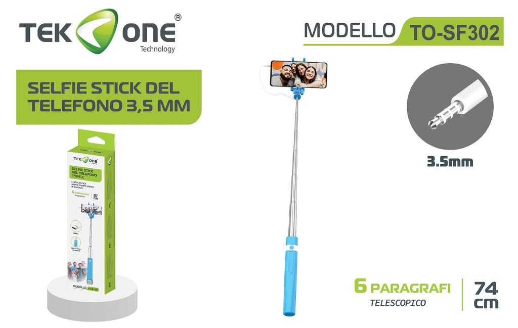 Selfie Stick Deltelefono 3.5 Mm