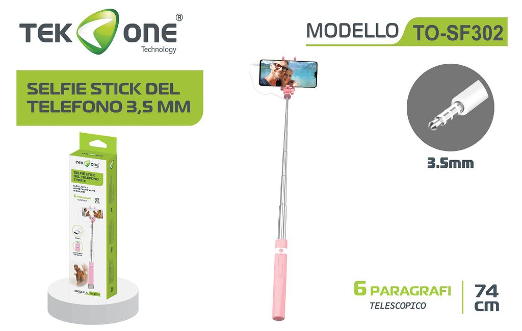 Selfie Stick Deltelefono 3.5 Mm