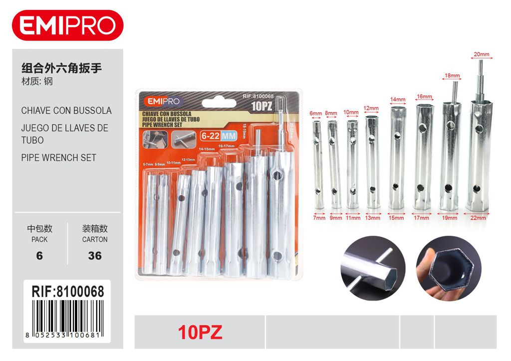 Chiave Con Bussola 10Pcs