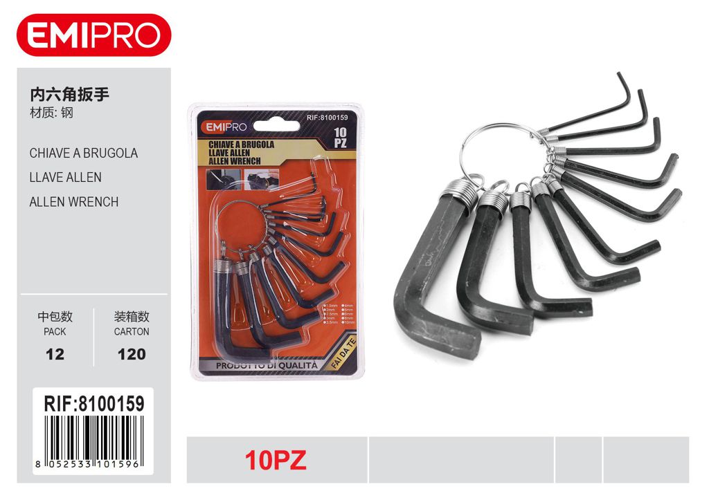 Chiave A Brugola 10Pz