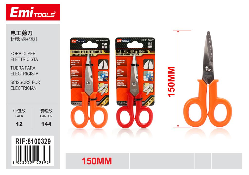 Forbici Per Elettricista 15cm