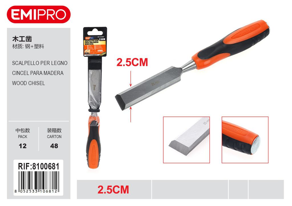 Scalpello per legno 2.5cm