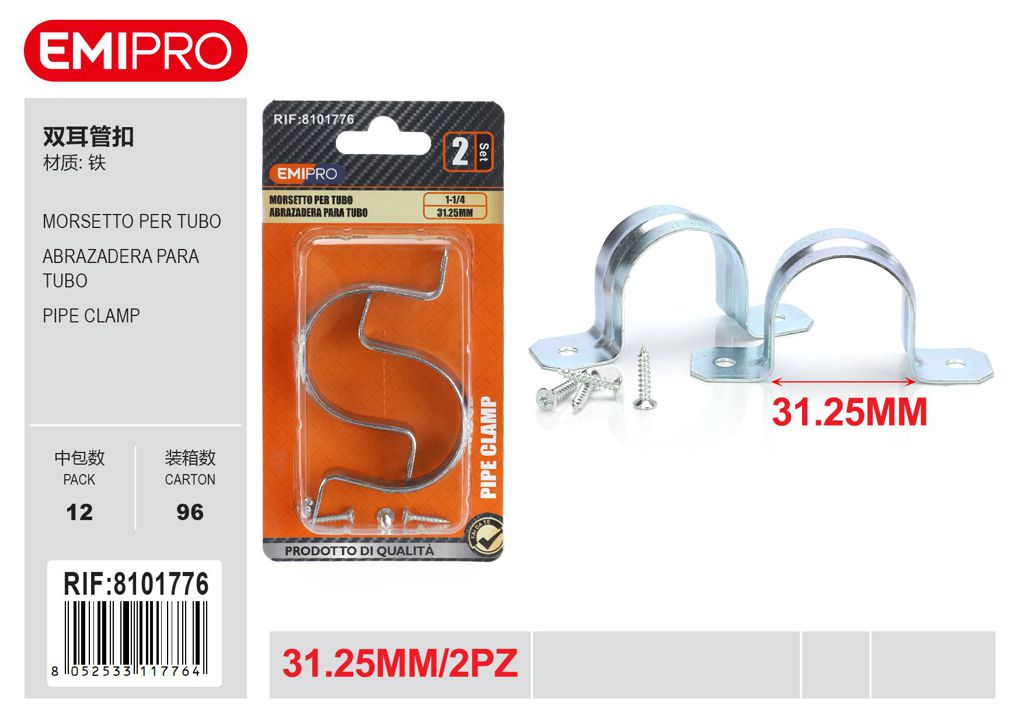 Morsetto Per Tubo 1-1/4# 2Pz