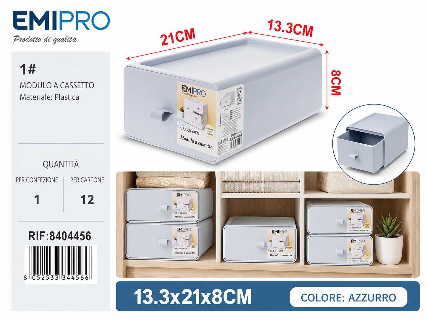Modulo di Archiviazione 13.3*21*8cm