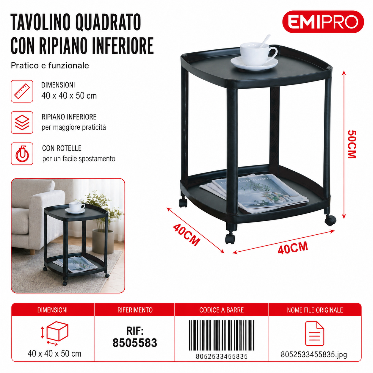 Scaffale Portaoggetti 40*40*50cm