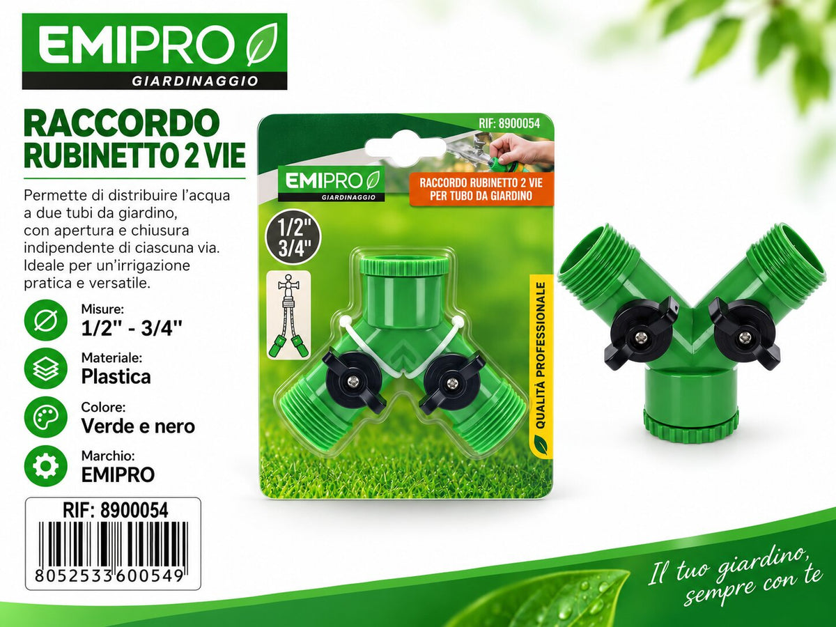 RACCORDO RUBINETTO 2 VIE