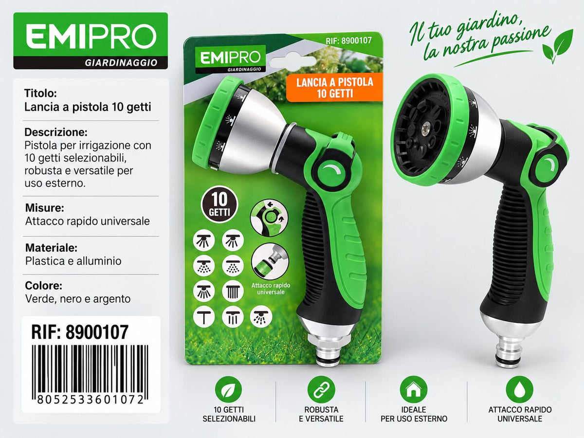 LANCIA A PISTOLA 10 GETTI