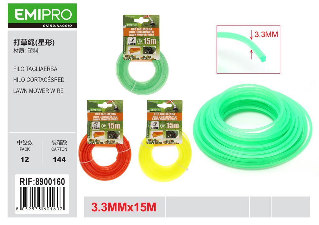 FILO TAGLIAERBA 3.3*15M