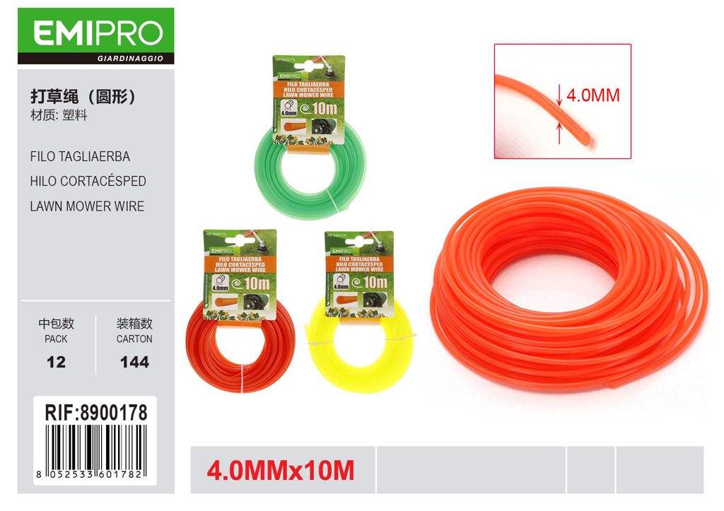 FILO TAGLIAERBA 4.0*10M