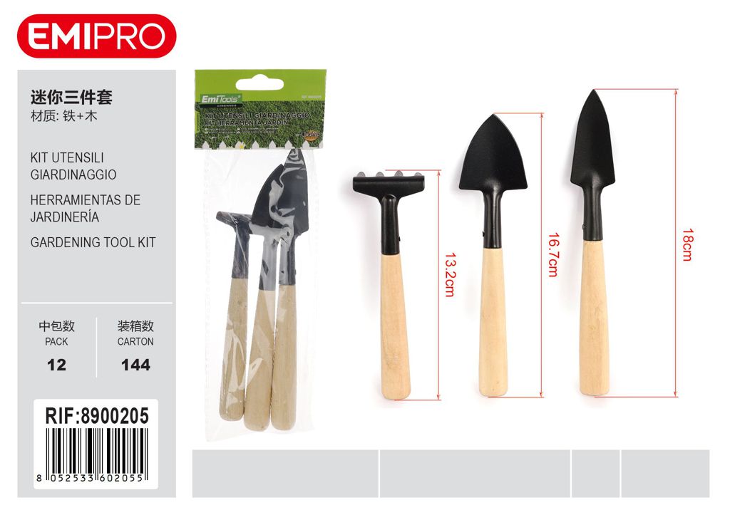 KIT UTENSILI GIARDINAGGIO