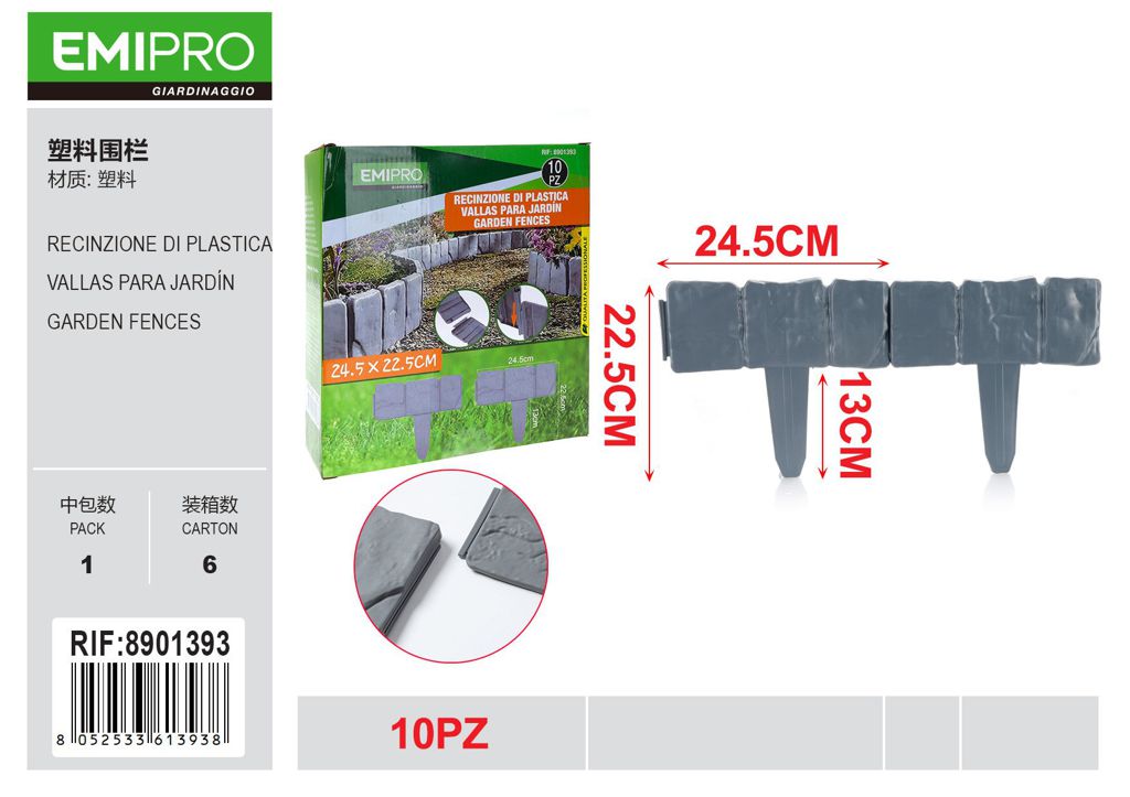 RECINZIONE DI PLASTICA 10PZ