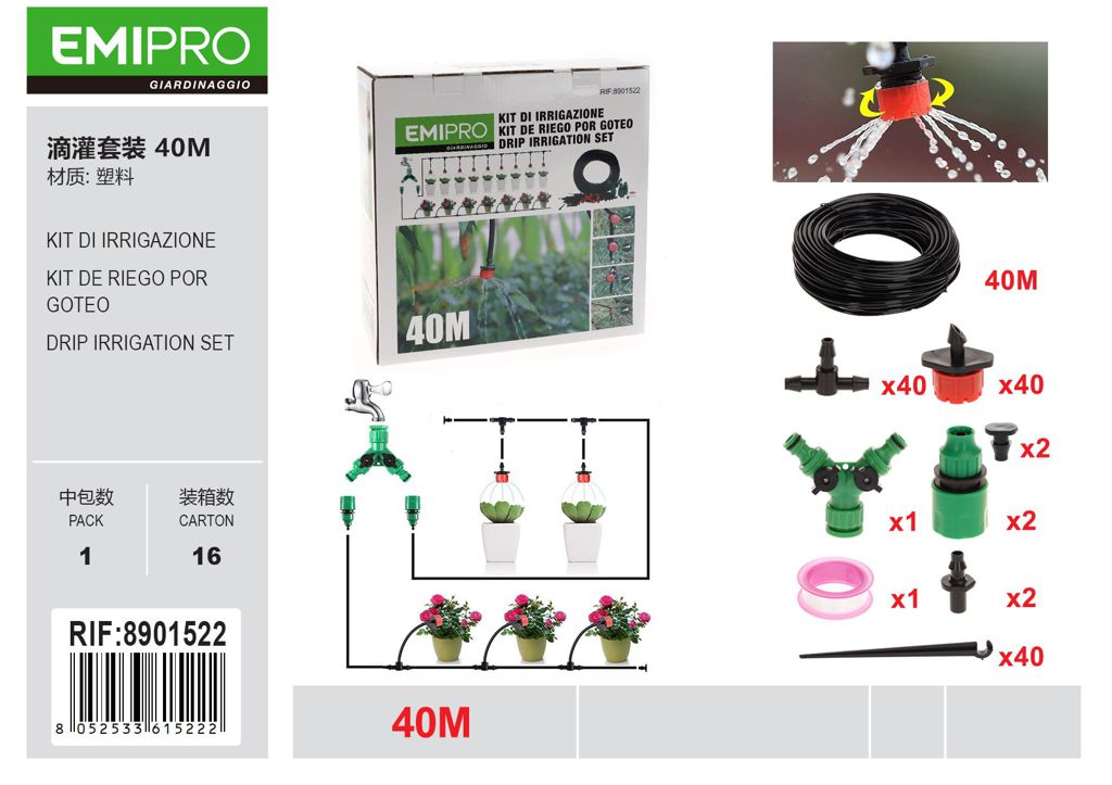 KIT DI IRRIGAZIONE 40M