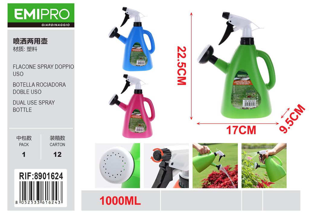 FLACONE SPRAY DOPPIO USO 1000ML