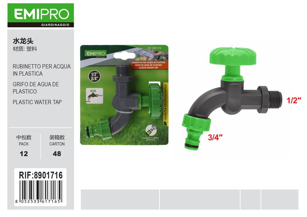 RUBINETTO PER ACQUA IN PLASTICA