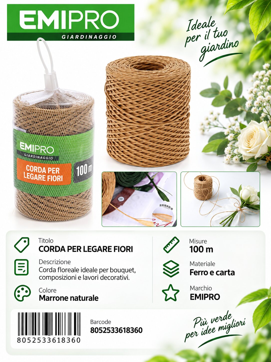 CORDA PER LEGARE FIORI 100M