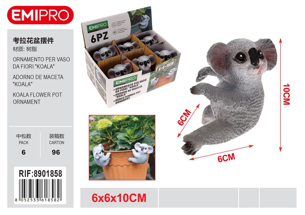 ORNAMENTO PER VASO #KOALA# 6*6*10CM