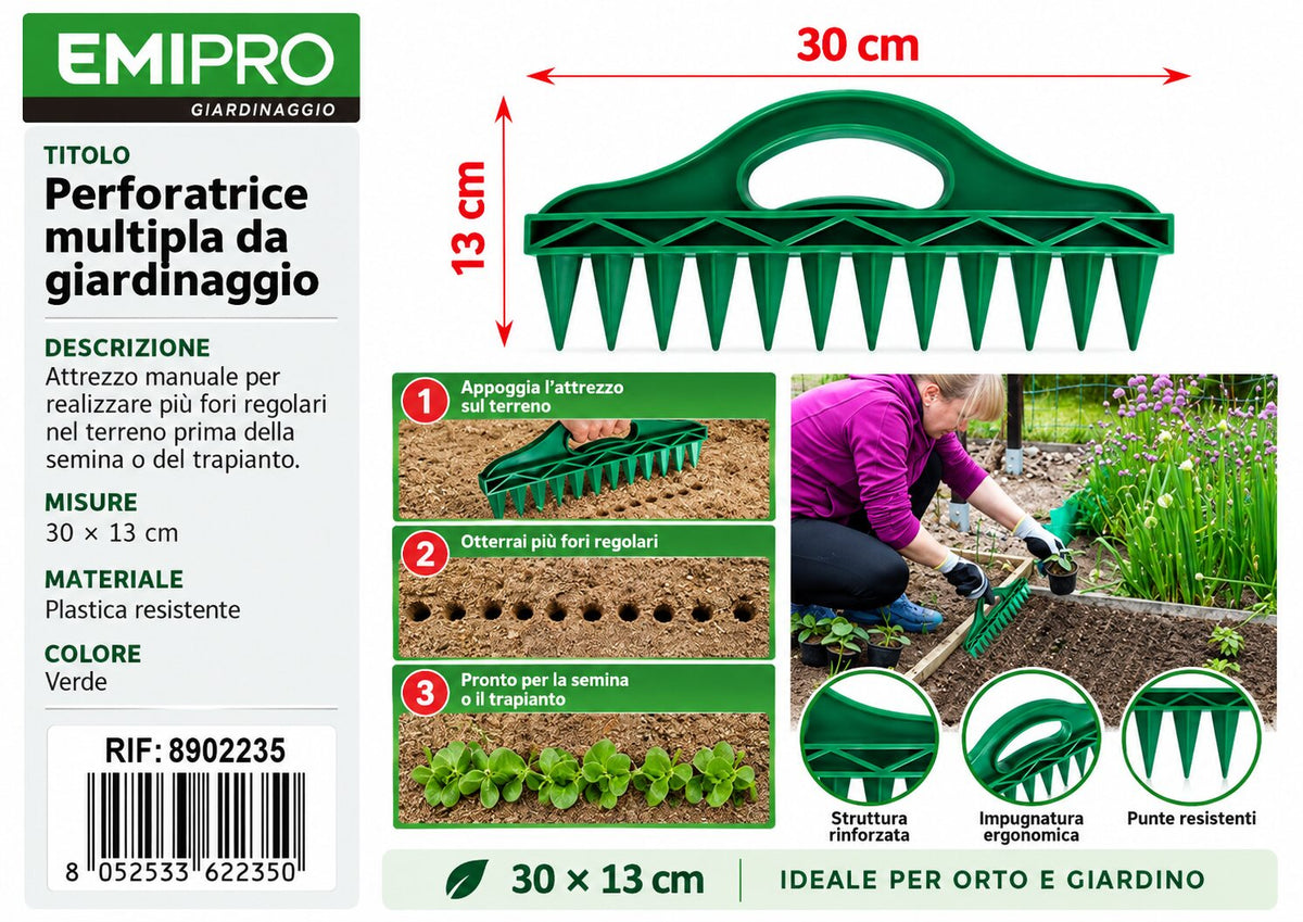 PERFORATRICE DA GIARDINAGGIO 30*13CM