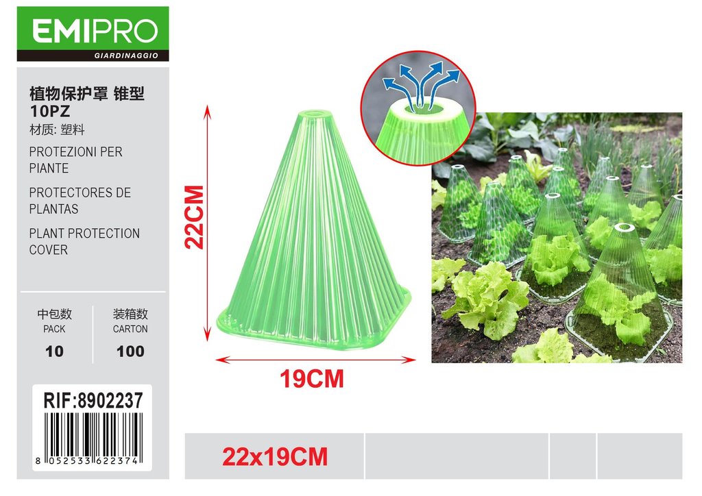 PROTEZIONI PER PIANTE 22*19CM 10PZ