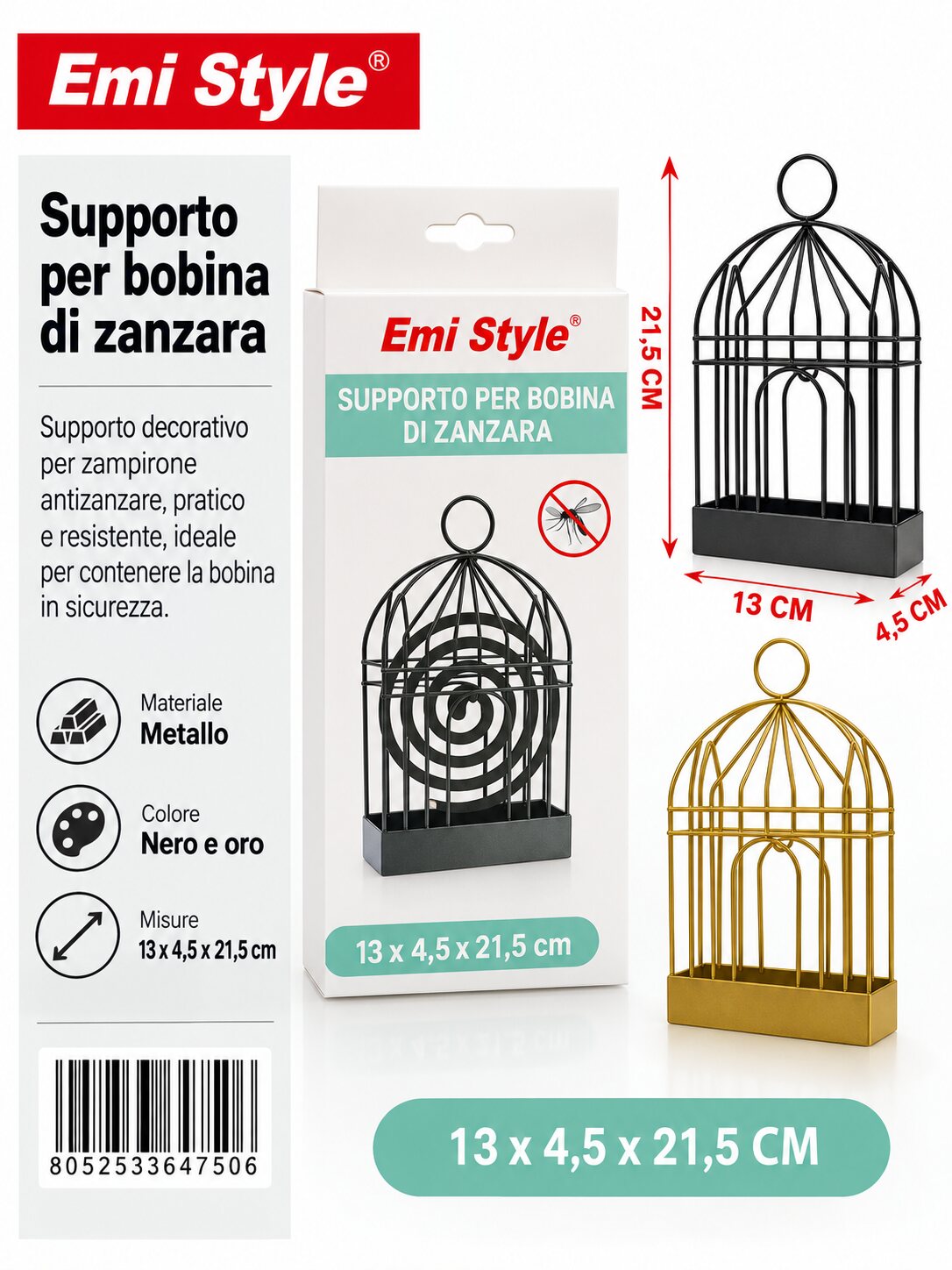 Supporto Per Bobina Di Zanzara 13*4.5*21.5cm
