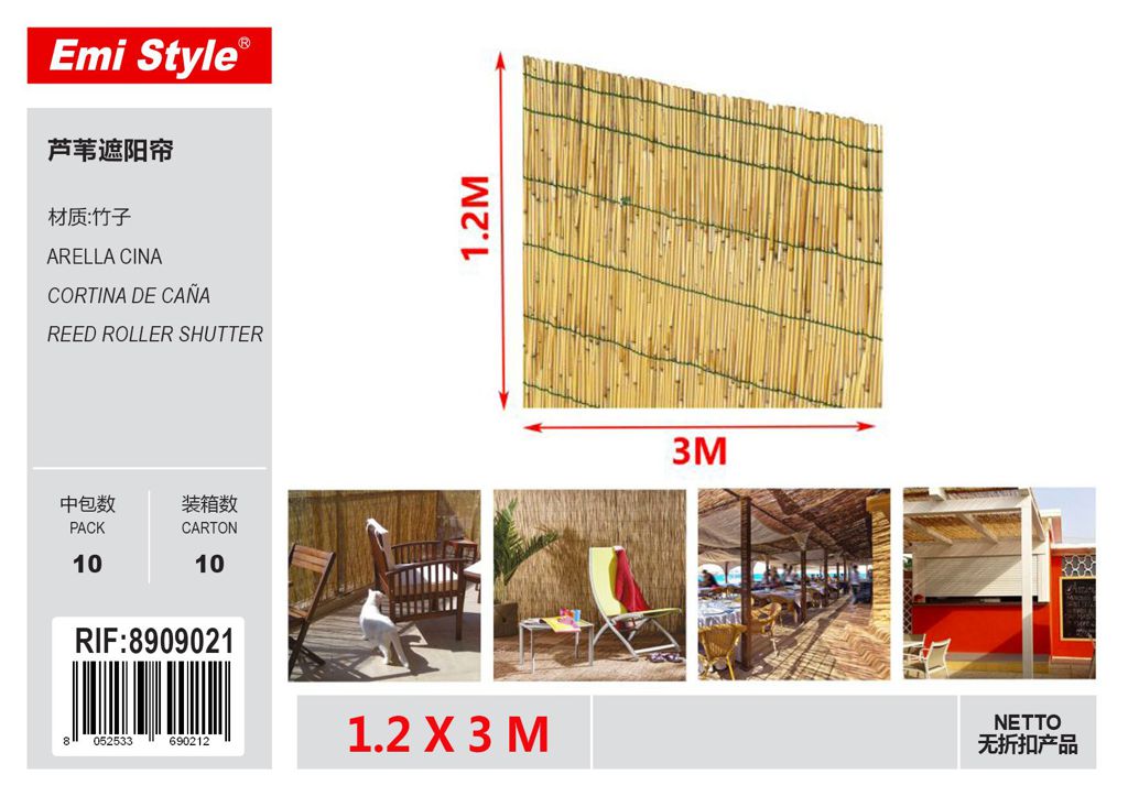 RECINZIONE IN CANNE 1.2*3M