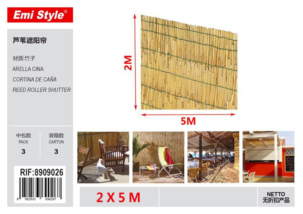 RECINZIONE IN CANNE 2*5M